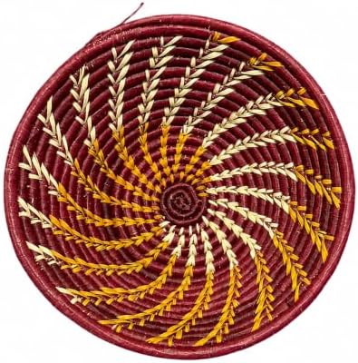 Handwoven African Basket Bowl for Fruits Wall Decor 10in diameter by ZenDesignsArtsCrafts
