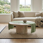 Solino Home 100% Pure Linen Table Runner Oil Green Woven, Fete 14 x 48 in - Image 2