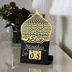 Ramadan Calendar | Days of Ramadan | Countdown to Eid | Good Deeds Calendar | Ramadan Eid Decoration | Gift for Muslims | Table Decor | (Gold) - Image 5