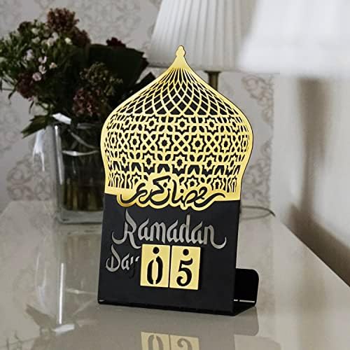 Ramadan Calendar | Days of Ramadan | Countdown to Eid | Good Deeds Calendar | Ramadan Eid Decoration | Gift for Muslims | Table Decor | (Gold) - Image 5