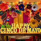 Honoson 16 Pcs Happy Cinco De Mayo Light Mexican Fiesta Party Decorations - Image 2