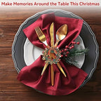 ZeeDix Christmas Wreath Napkin Rings Set of 24, Holiday Christmas Napkin Ring Holders for Cloth Napkins, Serviette Buckles for Thanksgiving Holiday Dinner Party Table Setting - Image 5