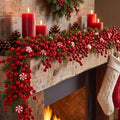 Thiccywoov 6 ft Christmas Candy Cane Garland for Mantel，Red and White by Jgiusenfg