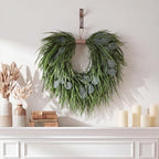 Suncalla Artificial Saw Grass and Eucalyptus Wreath for Front Door - Image 5