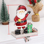 2PCS Christmas Stocking Holders Set Fireplace Mantle Heavy Garland Stocking Hook Merry Christmas Stocking Hangers Holiday Decoration (C-Snowman Santa,2) - Image 5