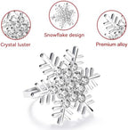 ZeeDix Christmas Silver Snowflake Napkin Rings Set of 24, Napkins Ring for Dinning Table - Rustic Dinner Tables Decoration for Wedding Receptions Christmas Thanksgiving Holiday Party Dinner Parties - Image 3