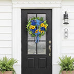 25.5 Inch Summer Wreaths for Front Door Artificial Sunflower Wreath - Image 7