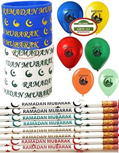 Ramadan favors [108 Pack] Ramadan Pencils Ramadan Wristband Ramadan Balloons Ramadan Mubarak Decoration Eid Gift Eid Favors Ramadan Gifts Islamic favors Islamic wall Decor Wholesale - Image 4