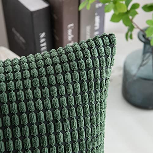 MIULEE Decorative Pillow Covers 18x18 Inch Set of 4 Christmas Dark Green - Image 4