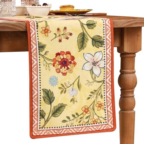 bilin gaier Designer French Linen Long Table Runner,102"x12"-Bellano by bilingaier