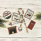 7 Pcs Christmas Themed Tiered Tray Decor Set, Christmas Themed Decor Bundle For Tier Tray, Christmas Tiered Tray Decorations, Seasonal Tier Tray Decor - Image 5