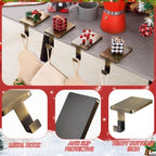 4 Pcs Christmas Stocking Holder for Mantel Fireplace Metal Stocking Hangers Hanging Hooks Heavy Duty Weighted Stocking Holder Bases for Xmas Shelf Fireplace Stair Decor (4, Bronze) - Image 3
