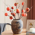 Smiletag Rustic Vase for Home Decor, Farmhouse Terracotta Vases, Stone Vases, Large Vases for Living Room Decor, Rustic Flower Vase Decoration for Living Room - Image 4