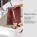 Placemats Set of 12 - Easy Clean Woven Vinyl Placemats for Dining Table, Indoor/Outdoor Place Mats, Washable PVC Table Mats（Pomegranate Parade） - Image 4