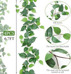 Dremisland 4 Strands Artificial Ivy Vines Fake Scindapsus Vine Garland - Image 3