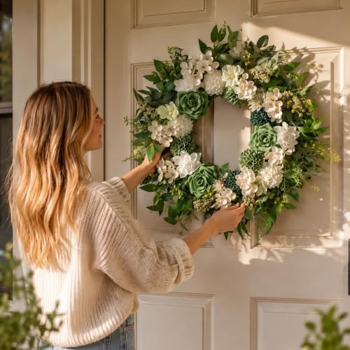 22'' Autumn Wreath for Front Door Decor,Indoor Wreaths for All Seasons by Unknown