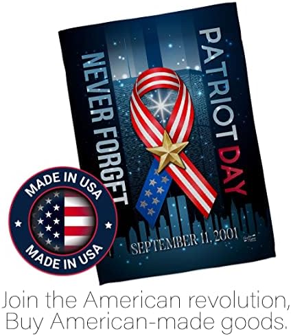 9/11 Never Forget Garden Flag Pole Set Bracket 25th Anniversary Patriot Day Decor 2001-2026 Memorial Gifts Commemorative Memorabilia House Poster Yard Decorations Garden Remembrance Tribute Tapestry - Image 5