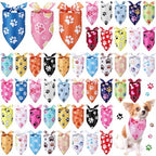 Abbylike 50 Pcs Paw Print Dog Bandanas Bulk, Halloween & Birthday Party by Abbylike