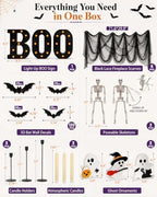 138PCS Halloween Mantel Decor Set, Boo Letters, Ghosts, Gothic Wall Decor - Image 2
