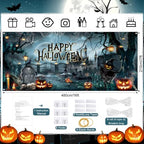 WovWeave Happy Halloween Garage Door Cover Decorations 7 x 16 ft Large - Image 2