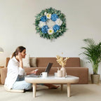Hydrangea Wreath for Front Door Porch Wall Indoor Outdoor - Image 4