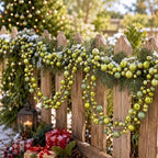 2 Pcs 6 ft Christmas Ball Ornament Garland, Light Green - Image 5