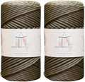 Makromecity, 2 Skeins of Polyester Macrame Cord 3mm x 131 Yards (394 feet) 3mm Polypropylene Olive Drab Macrame Cord Crochet Macrame Bag Cord Crafts for Wall Hangings, Bags, Underplate, Rug by Makromecity