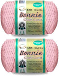 Pepperell Bonnie Braid Macrame Cord | 6mm x 100yd Pink (Value 2-Pack) | Twisted Polypropylene Cord for DIY Crafts, Plant Hangers, Wall Hangings, Crochet & Macrame | Long-Lasting, Vibrant Color by PepperellCrafts