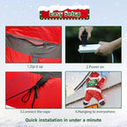 6FT Christmas Inflatables Outdoor Decorations Joy Hanging Santa Claus Gift Bag, Bright LED Lights Blow Up Giant Christmas Decor for Indoor Yard Outside Party Lawn Wall Porch Holiday - Image 6