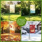 Garden Flag Stand for Outside, 4-Prong Heavy Duty Pole, 43.3 Inch - Image 6