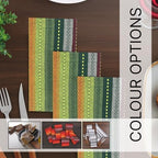 LFH Home Cotton Rich Cloth Salsa Napkin Set of 12 Washable Soft Durable Striped Table Napkins for Dining Wedding Daily Use Reusable Eco-Friendly Fabric Napkins (18x18)-Green Multi Thanks Giving - Image 3