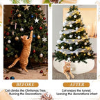 Thyle Christmas Cat Tunnel Bed, White, 3ft X 3ft X 9.8in, Plush - Image 3