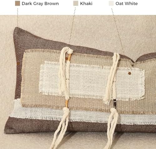 Boho Body Pillow Cover 12x28 Inches, Decorative Lumbar Throw Pillow Cushion Cover for Bed Couch Sofa, Farmhouse Pillowcase for Bedroom Living Room Home Décor - Image 3