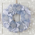 16in Winter Snowflake Wreath for Front Door, Mesh Decor,Snowflakes,16 Inch by Hoteam
