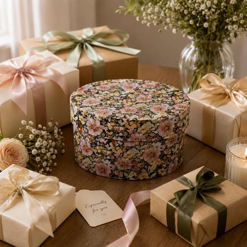 Sarah's Hat Boxes – Floral Decorative Gift Box | Elegant Reusable Storage Boxes for Gifts, Keepsakes, Jewelry, or Special Items | Unique Printed Design - Image 6