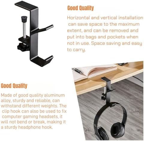 No Slip Mantel Heavy Duty Garland Hanger - 2-in-1 Garland and Stocking Holder for Mantle, Fireplace, and Front Door – Essential Christmas & Xmas Decoration (Black, 6pcs) - Image 2