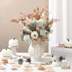 Wavwavw 6 Pcs Neutral White Fall Flower Picks Fall Centerpiece for Table - Image 4