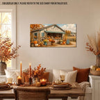 WAXWHELK Farmhouse Fall Canvas Wall Art Rustic Farmhouse Painting Pictures, Farm Fresh Pumpkin Harvest Artwork for Living Room Bedroom Home Decor (16"x32") - Image 2