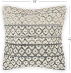 · REDEARTH · Boho Textured Handwoven Throw Pillow Cases - Dark Gray - Image 2