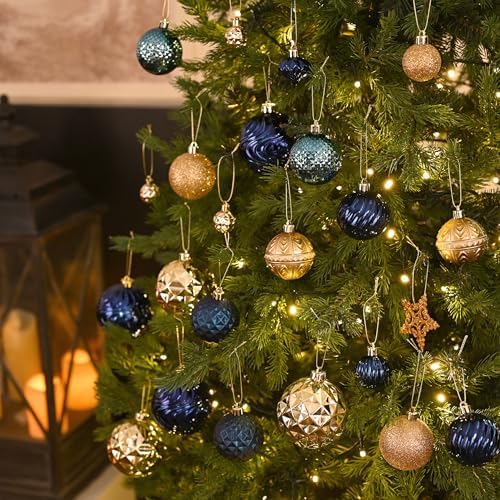Valery Madelyn 100ct Christmas Tree Decorations Variety Ball Ornaments Set - Image 2