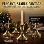 Gold Wine Glass Metal Candlestick Holders -Vintage Modern Metal Taper Candle Holders, Decorative Centerpiece for Table Mantel, Wedding Kitchen Home Decor, Wedding Gift,30Pcs - Image 7
