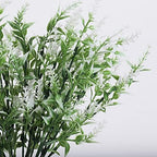 RECUTMS White Outdoor Artificial Flowers UV Resistant Fake Plants 20 Bundle - Image 3