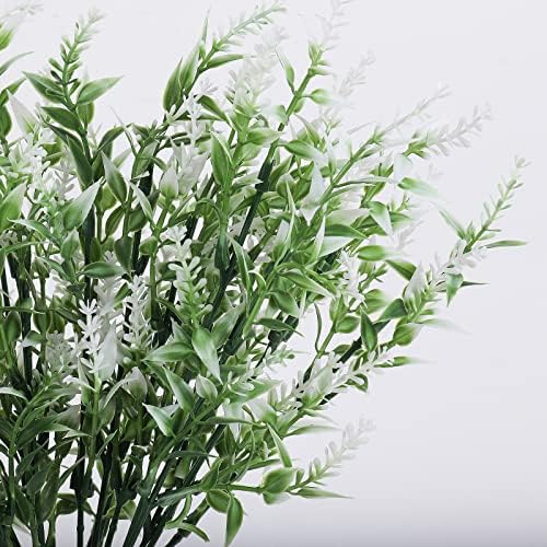 RECUTMS White Outdoor Artificial Flowers UV Resistant Fake Plants 20 Bundle - Image 3