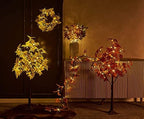 LITBLOOM Lighted Fall Garland with Timer 6FT 24 Warm White LED, Maple Leaf Vine with Lights Battery Operated for Mantle Fireplace Autumn Thanksgiving Harvest Decoration Indoor Outdoor - Image 6