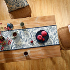 ISAENNE Designer Vintage Linen Table Runner,71"x12"-Ruyi B - Image 7