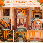 Suncalla 12 Pcs 4 Ft Marigold Garland Gold Bell,Orange - Image 6