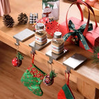 4 Pcs Christmas Stocking Holders Hanging Hooks Heavy Duty Mantel Stocking Holder Bases Weighted Metal Stocking Hangers for Shelf Fireplace Stair Xmas Party Decor (4, Silver) - Image 5