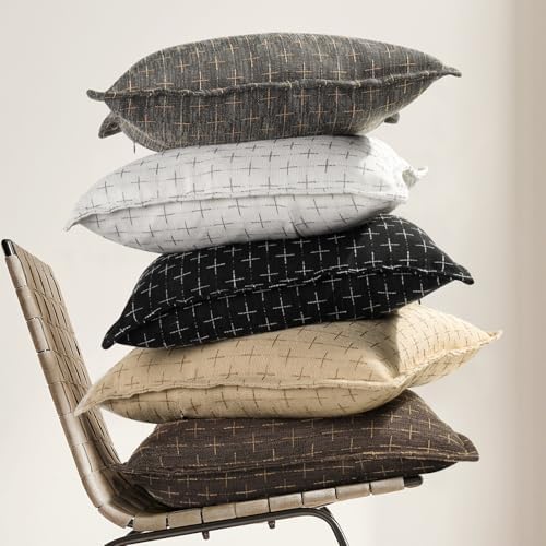 ZWJD Pillow Covers 26x26 Set of 2 Soft Polyester Textured Pillow Covers with Stylish Flange Edge Cozy Farmhouse Throw Pillows for Couch Bed Sofa Living Room - Image 5