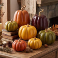 RattanView 7 Pcs Fall Pumpkins Decor, Resin Thanksgiving Table Centerpiece by RattanView