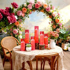 Nimiko Flickering Flameless LED Candles,Battery Operated Candles 9 Pcs with Embedded Star String,Acrylic LED Pillar Candles with Remote,Suitable for Home Decoration to Create an Atmosphere (Pink) - Image 5